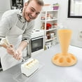thumbnail image 5 of Piping Bag Stand, Pastry Bag Stand Icing Bag Holder Pastry Bag Holder with 8 Icing Tips Slots Flower Mouth Stand Holder Plastic Storage Organizer for Kitchen, 5 of 6