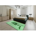 thumbnail image 4 of Ahgly Company Indoor Square Patterned Dragon Green Area Rugs, 8' Square, 4 of 6