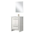 thumbnail image 2 of Lafarre 24 in W White Vanity, Cultured Marble Top, Rose Gold Faucet Set & 18 in Mirror, 2 of 6