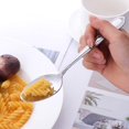 thumbnail image 3 of 12-Piece Stainless Steel Dinner Spoons with Flower Edge, Stainless Steel Dinner Spoons Set, Table Spoon Dessert Spoons for Home, Kitchen or Restaurant - 7.3 Inches, Silver, 3 of 7