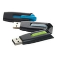 thumbnail image 1 of Verbatim Store 'n' Go V3 - Clé USB - 16 Go - USB 3.2 Gen 1 - Gris, Bleu, Vert (Lot de 3), 1 of 15