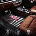 thumbnail image 4 of Sikiie Ribbon Breast Cancer Awareness Car Foot Mat Set of 4 Pieces Basics Universal Fit Rubber Carpet Floor Mats For Car SUV Van & Truck, 26.8"L x 17.3"W (Front), 13"L x 17.3"W(Rear), 4 of 6