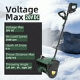 thumbnail image 2 of EW Ultra Portable Cordless Snow Shovel, Electric Snow Blower with Auxiliary Handle, 2500RPM, 12 inch x 6 inch cleaning path (Tool Only, Compatible with 20V DeWalt Battery), 2 of 9