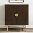 thumbnail image 2 of Victorian Storage Sideboard Cabinet - Wood Home Bar Cabinet with Adjustable Shelves & Gold Legs, 2 of 3