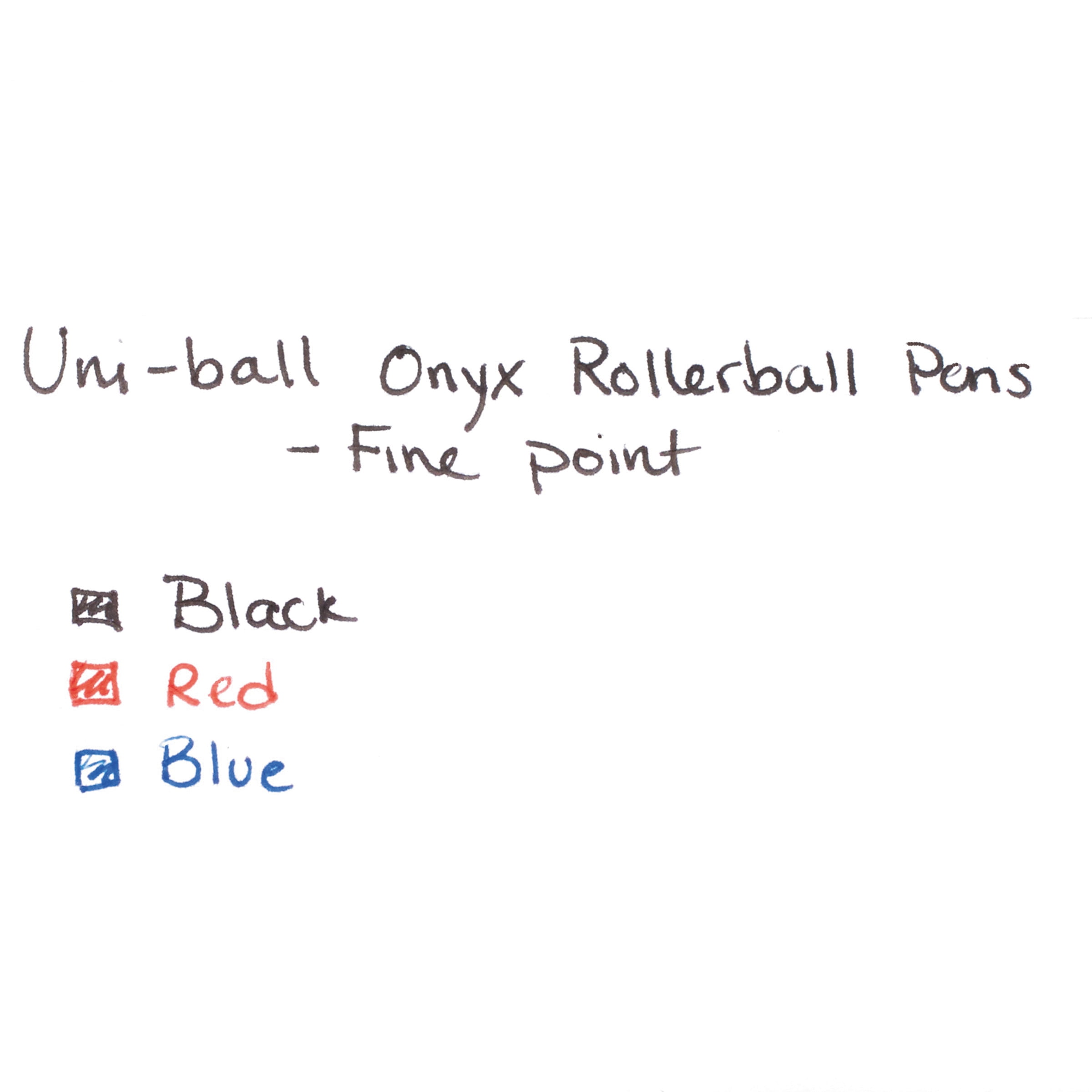 uni-ball Onyx Roller Ball Stick Dye-Based Pen, Red Ink, Fine, Dozen