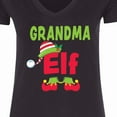 thumbnail image 4 of Inktastic Christmas Grandma Elf Women's V-Neck T-Shirt, 4 of 5