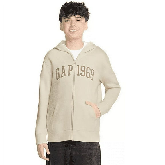 Gap Kids Full Zip Fleece Hoodie Birch 4/5