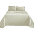 thumbnail image 2 of BNM Breathable Fleur De Lis Cotton Bedspread Set with Trendy Colors, 2 of 7