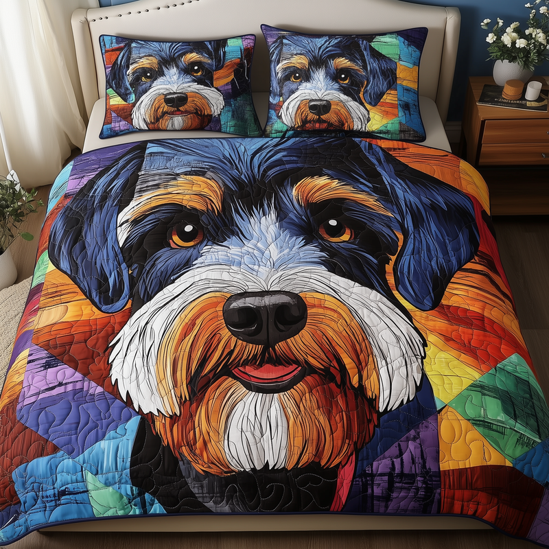 Schnauzer Spirit Quilted Washer and Dryer Cover NCU0DV1089
