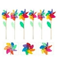 thumbnail image 3 of 6pcs Colorful Pinwheel Toy Kids DIY Pinwheels Windmill Party Gifts Decor, 3 of 9