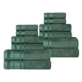 thumbnail image 2 of BNM Cotton 12 Piece Bathroom Towel Set, Forest Green, 2 of 11
