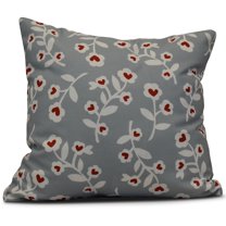 Simply Daisy Valentines Floral Holiday Floral Print Outdoor Pillow
