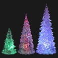 thumbnail image 5 of IBASETOY 3pcs Christmas Tree Lights-Crystal Colorful Christmas Tree Acrylic Small Light Up Christmas Tree Ornament, For Table Top Home Office Holiday Decor, 5 of 9