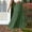 *Green, variant on Women's Elastic High Waist Tiered Flowy Maxi Skirt,Solid Casual A Line Long Swing Skirt Red,Women's Plus XXL