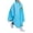 Blue, variant on Boys Girls Rain Poncho Sheep Cartoon Printed Overhead Style Adjustable Drawstring Hood Loose Fit For Casual Outdoor Activities,Sized 13-16Y
