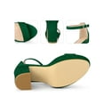thumbnail image 2 of Perphy Platform Ankle Strap Open Toe Block Heel Sandals for Women Green 6, 2 of 6