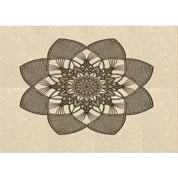 Ahgly Company Indoor Rectangle Patterned Wheat Beige Area Rugs, 7' x 10'