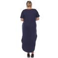 thumbnail image 4 of White Mark Women's Short Sleeve V-neck Maxi Dress, 4 of 6