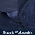 thumbnail image 4 of Flxxie Silk Satin Quilt Set, Geometric Pattern Bedspread Luxury Quilted Coverlet Set for All Seasons, Navy Blue, Twin, 68"x92, 2-Pieces (1 Quilt, 1 Pillow Sham), 4 of 6