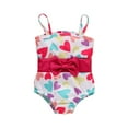 thumbnail image 1 of adviicd Girls' Swimwear Girl's Color Block Bikini Set Bathing Suits 2 Piece Swimsuit Hot Pink,70, 1 of 5