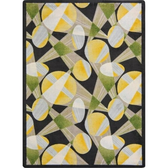 Any Day Matinee Searchlight Rectangle Theater Area Rugs  02 Brown - 3 ft. 10 in. x 5 ft. 4 in.