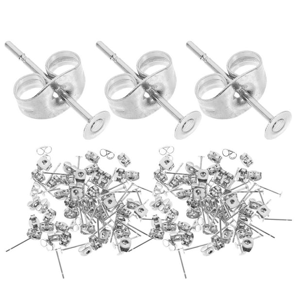 Pendientes de 50 piezas que hacen publicaciones para topes de arete Kit de joyería para orejas de bricolaje accesorios de aretes de bricolaje