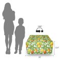 thumbnail image 3 of Fruit Rectangle Pouf, Ripe Mango Silhouettes on Leafy Branches Botanical Pattern, Under Desk Foot Stool for Living Room Office Ottoman with Cover, 25", Green Vermilion, by Ambesonne, 3 of 4