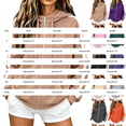 thumbnail image 3 of Gsakboxl Hoodie Women Autumn Winter Color Block Drop Shoulder High Collar Hooded Cardigan, Loose Trendy Casual Open Front Sweatshirt, 3 of 6