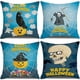 thumbnail image 1 of 4 piezas Halloween Taie D'oreiller, decoración azul de Halloween Jardin Taie D'oreiller Happy Halloween Coton Lin Taie D'oreiller 45x45cm, 1 of 5