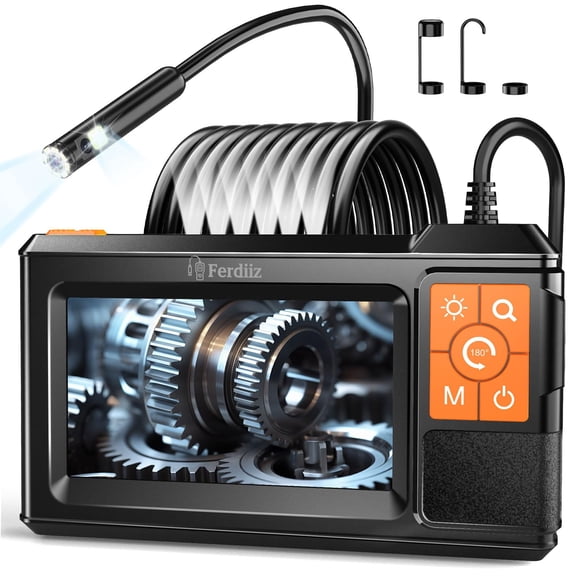 Boroscopio Ferdiiz de doble lente con pantalla IPS de 4,3 pulgadas HD 1920P