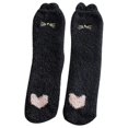 thumbnail image 2 of EQWLJWE Woman's Girls Cute Coloer Heart Cat Paw Print Thicken Coral Fleece Keep Warm Socks Sox Socks Holiday Clearance, 2 of 3