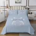thumbnail image 1 of Erosebridal Bowknot Coverlet Set Queen for Teens, Princess Ribbon Bedding Set, Bling Bow Decor 3pcs, 1 of 5