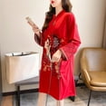 thumbnail image 3 of Elegante vestido cheongsam chino para mujer: elegante y versátil , Talla M Rojo, 3 of 8