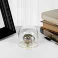 thumbnail image 2 of Plymor 3" x 3" Glass Display Dome Cloche with Gold Rim (no Base), 2 of 2