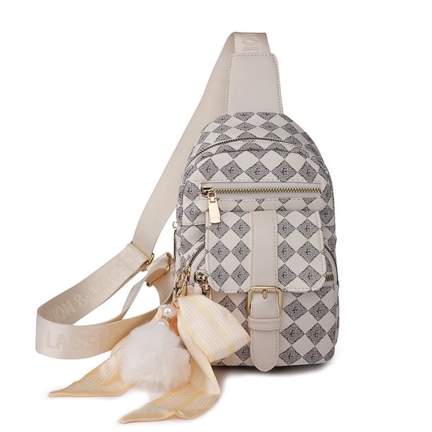 Bolso de pecho para mujer, sencillo, de moda, con estampado retro, informal, para hombro