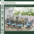 thumbnail image 3 of Hanover Traditions 11 Pcs Aluminum Outdoor Dining Set, Blue, 3 of 19