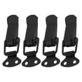 thumbnail image 3 of Shisuyan 4 Set Metal Iron Toggle Clamp Cabinet Boxes Latches And Catches Spring Loaded Latch Catch Toggle Hasp With 16pcs Screws For Case Box Chest Hardware Black S, 3 of 9