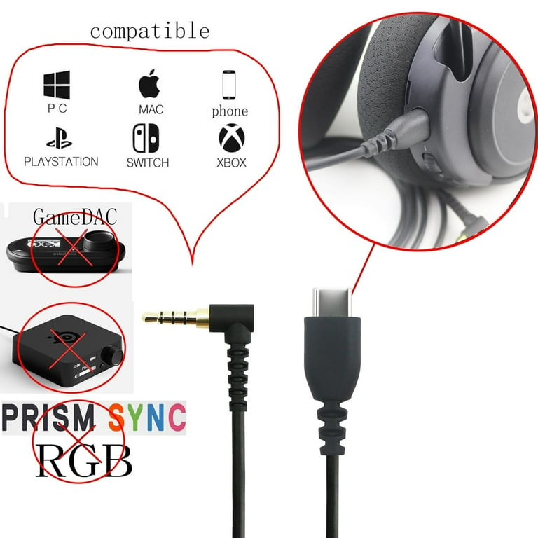 NewFantasia Replacement Audio Cable Compatible with SteelSeries