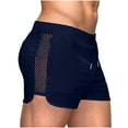 thumbnail image 2 of Athletic Shorts For Men Qiggri Men's Summer Elastic Mesh Fitness Surfing Sprint Sports Shorts Mens Running Shorts, 2 of 7