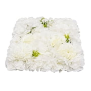 Miumaeov Artificial Roses Flower Panels Silk Fabric Floral Wall Backdrop Mats for Wedding Engagement Party Event Decor 15x15 White 12PCS