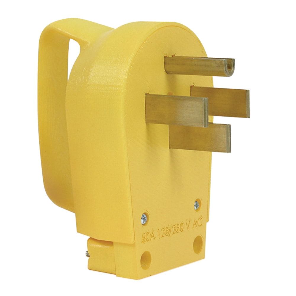Camco 55252 50 Amp PowerGrip Replacement Male Plug 125250V / 12500W