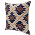 thumbnail image 3 of LR Home Sedona Cotton Poly Filled Pillow in Blue/Orange, 20" x 20", 3 of 9
