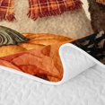 thumbnail image 5 of Homewish Retro Labrador Dog Quilt King,Halloween Pumpkins King Coverlet Set,Beige,Autumn Leaves Decor,3pcs, 5 of 7