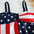 thumbnail image 5 of Bjutir Usa Bathing Suit Women American Flag Stars Stripes Print Two Piece Swimsuits Straps High Waisted Patriotic Tummy Control Swimwear Summer Beach Vacation Women Tankini Set Black L, 5 of 7