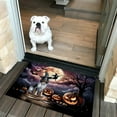 thumbnail image 2 of Spooky Halloween Night Witch English Setter Glowing Pumpkins Doormat Dog Lover Indoor Outdoor Welcome Mat - 12015, 2 of 5