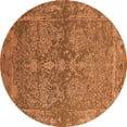 thumbnail image 1 of Ahgly Company Indoor Round Oriental Orange Industrial Area Rugs, 3' Round, 1 of 4