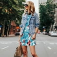 thumbnail image 4 of Fotbe Hawaiian Style Vestido de Verano sin Mangas para Mujer – Vestido Midi Línea A, Estilo Camiseta Floral, Vestido Playero Casual y Fluido, 4 of 7