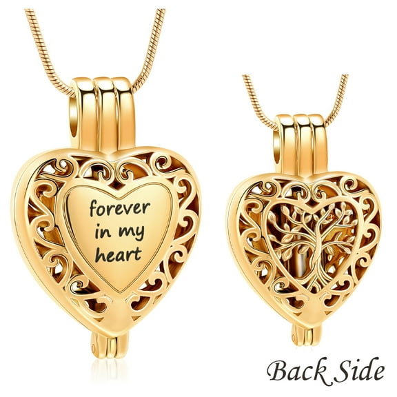 Tree of Life Urn Necklace for Ashes Heart Urn Cremation Necklace for Ashes Keepsake Memory Jewelry for Women Memorial Gift