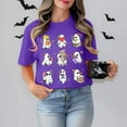 thumbnail image 2 of T-Shirt de Lecture Mignon pour Dames d'Halloween, Manches Courtes, Décontracté, Intéressant, Généreux, 2 of 5