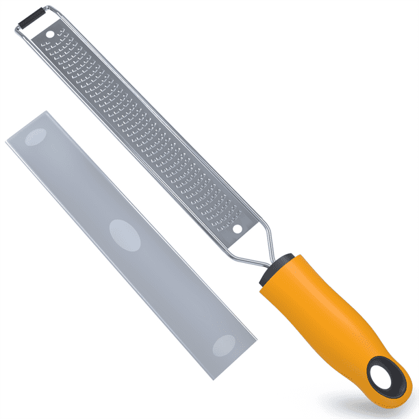 Zekpro Parmesan Cheese Grater and Lemon Zester, Stainless Steel Razor Sharp Zester for Ginger